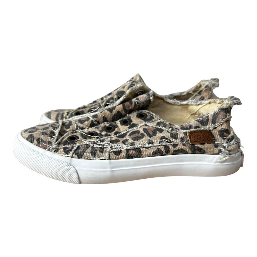 Blowfish Malibu Girls Size 2 Shoes Slip On Animal Print